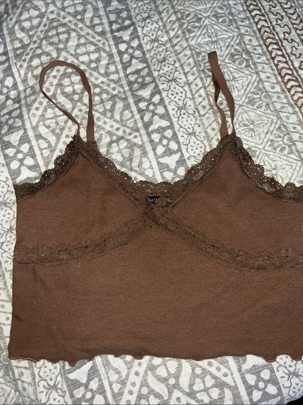 FashionNova Lace-Trim Cami Top